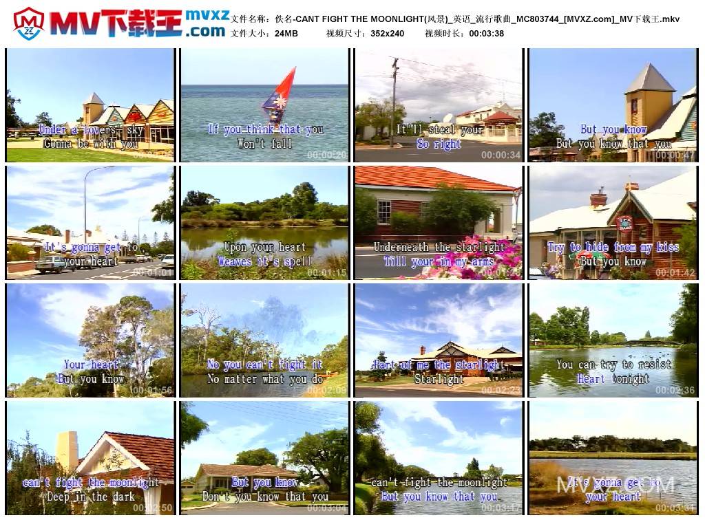 佚名-CANT FIGHT THE MOONLIGHT(风景)_英语_流行歌曲_MC803744